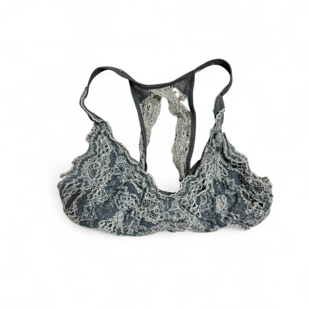 Felina Lace Bralette in Charcoal and Cream